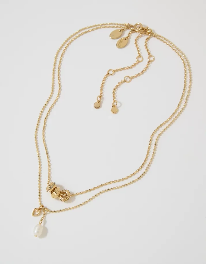 Aerie Fluted Hoop Necklace 2-Pack