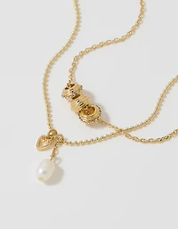 Aerie Fluted Hoop Necklace 2-Pack