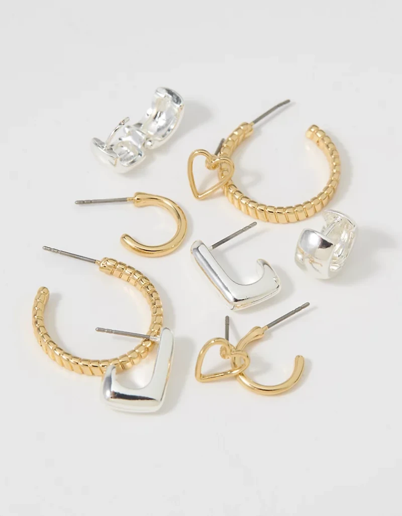 Aerie Mixed Finish Earring 5-Pack