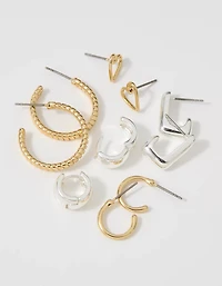 Aerie Mixed Finish Earring 5-Pack