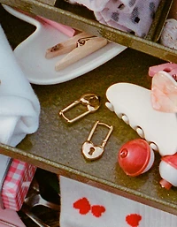 Aerie Heart Lock Drop Earrings