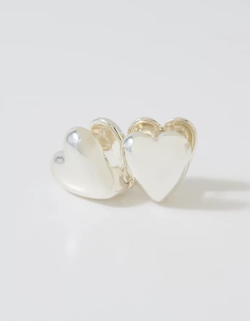 Aerie Bubble Heart Huggie Earrings