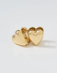 Aerie Bubble Heart Huggie Earrings