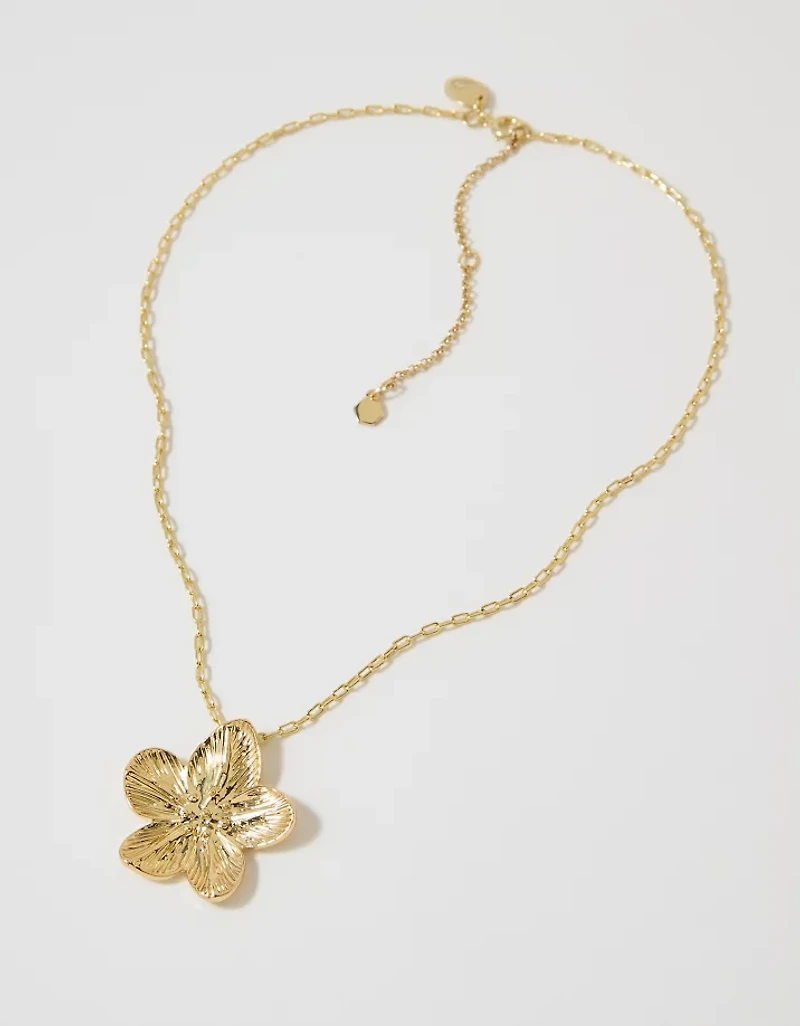 Aerie Sculpted Flower Necklace
