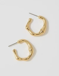 Aerie Organic Hoop Earrings