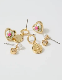Aerie Vintage Charm Earring 3-Pack