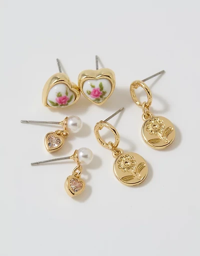 Aerie Vintage Charm Earring 3-Pack