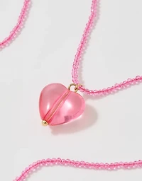 Aerie Bubble Heart Necklace