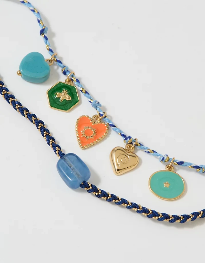 Aerie Layered Rope Bead Bracelet 2-Pack