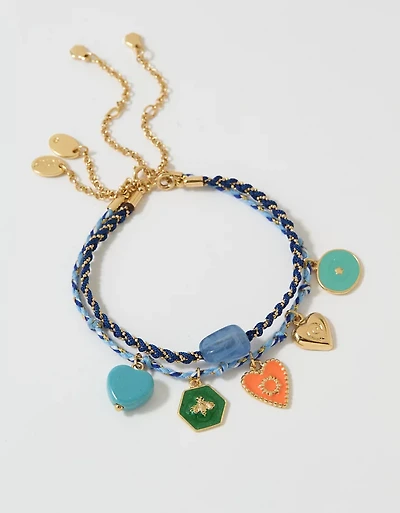 Aerie Layered Rope Bead Bracelet 2-Pack