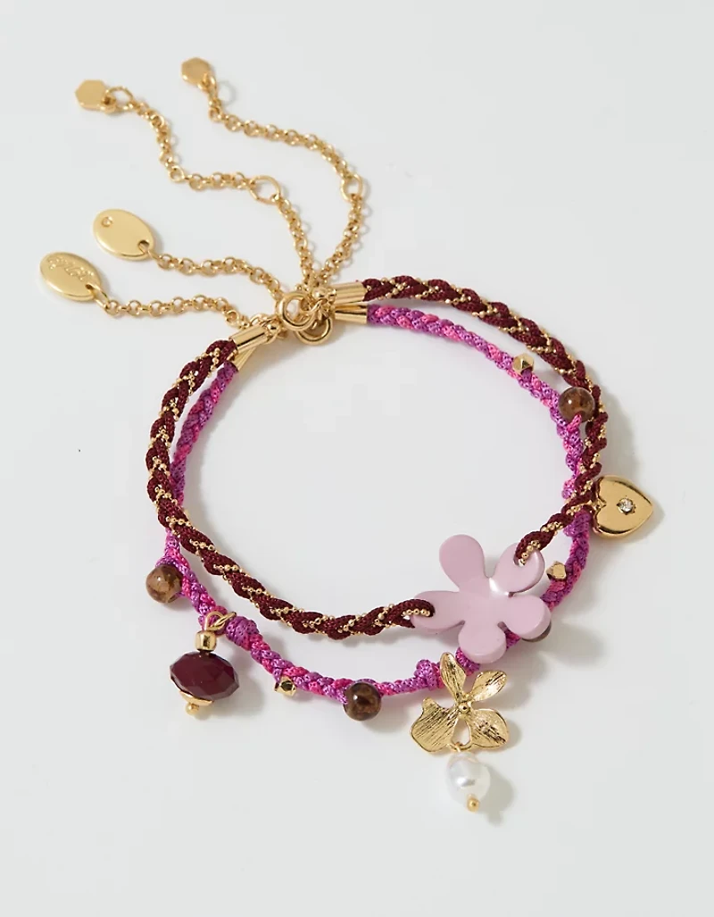 Aerie Layered Rope Bead Bracelet 2-Pack
