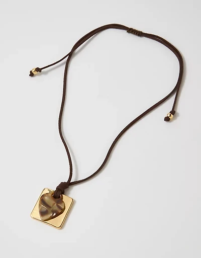 Aerie Suede Charm Necklace