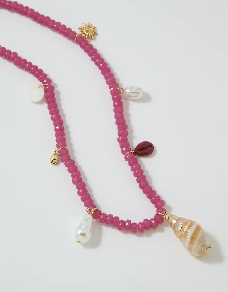 Aerie Beaded Charm Necklace