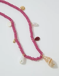 Aerie Beaded Charm Necklace