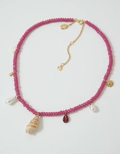 Aerie Beaded Charm Necklace