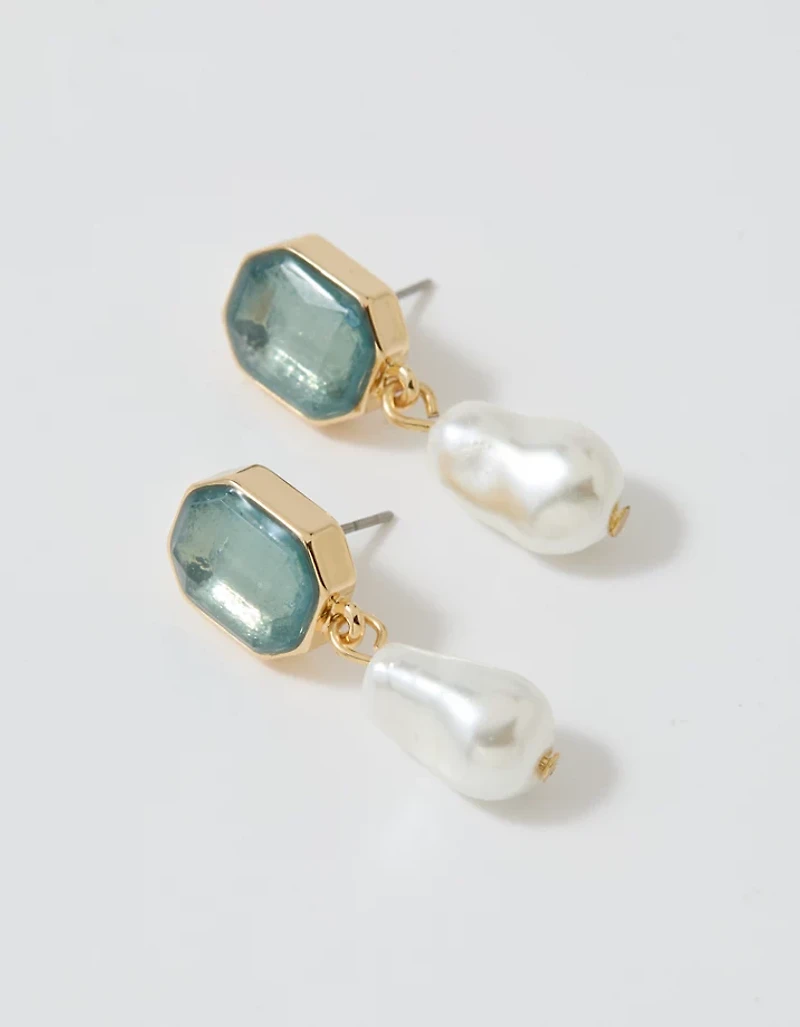 Aerie Gem Pearl Earrings