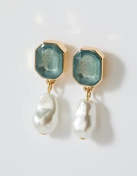 Aerie Gem Pearl Earrings