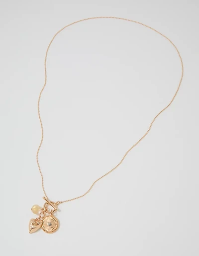 Aerie Long Charm Pendant Necklace