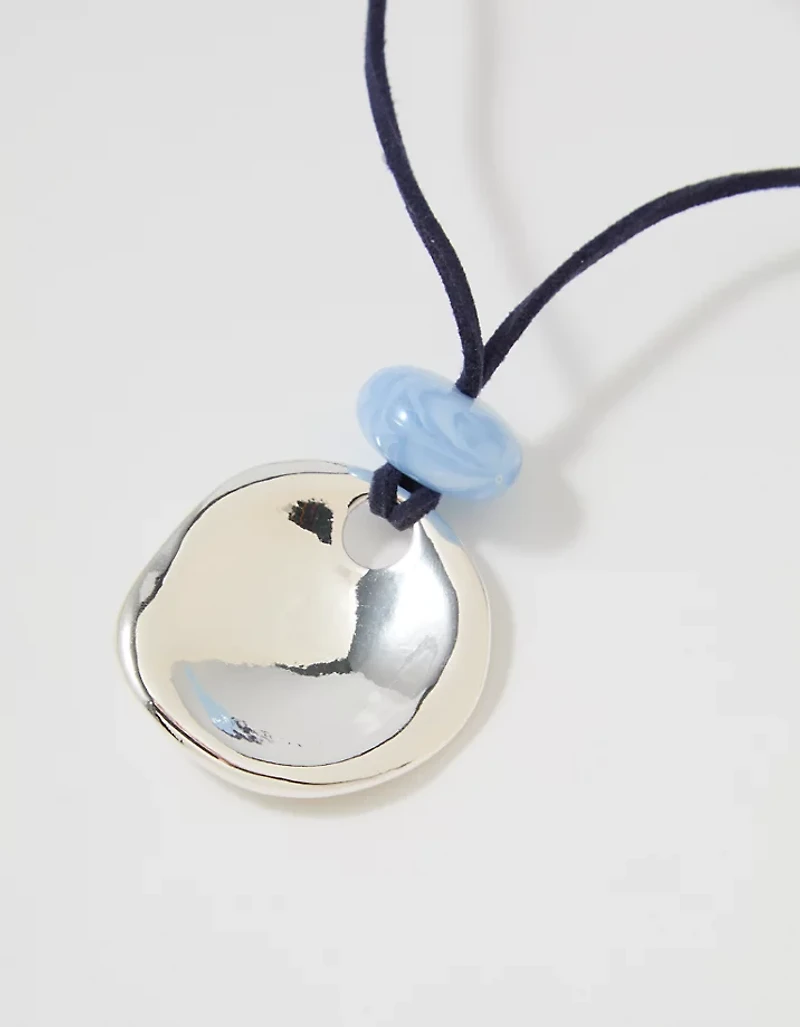 Aerie Suede Long Pendant Necklace
