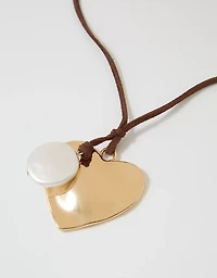 Aerie Suede Long Pendant Necklace
