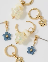 Aerie Flower Charm Earring 3-Pack