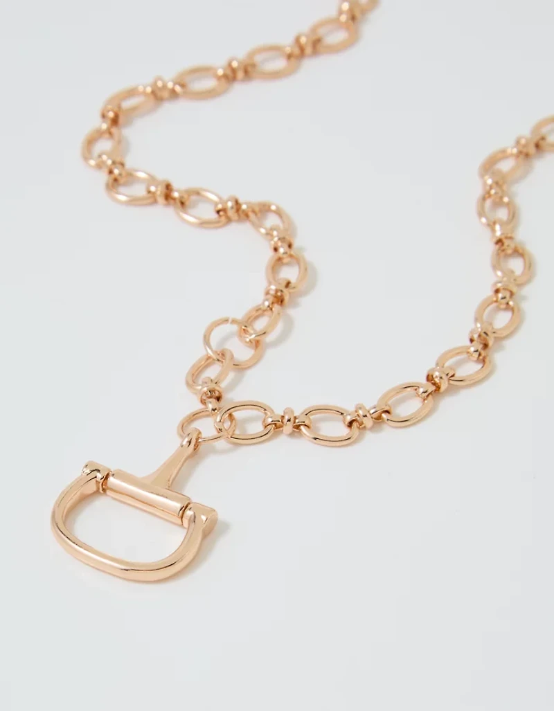 Aerie Long Horsebit Necklace