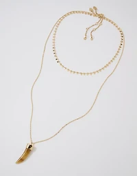 Aerie Festival Layered Charm Necklace