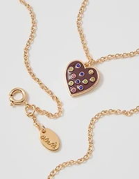 Aerie Enamel Heart Necklace