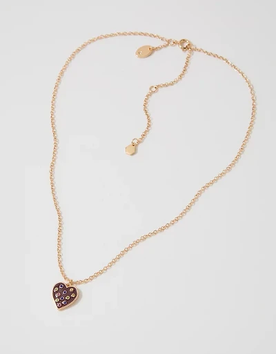 Aerie Enamel Heart Necklace