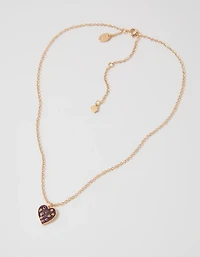 Aerie Enamel Heart Necklace