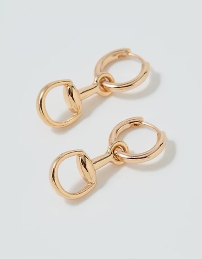 Aerie Horsebit Hoop Earrings