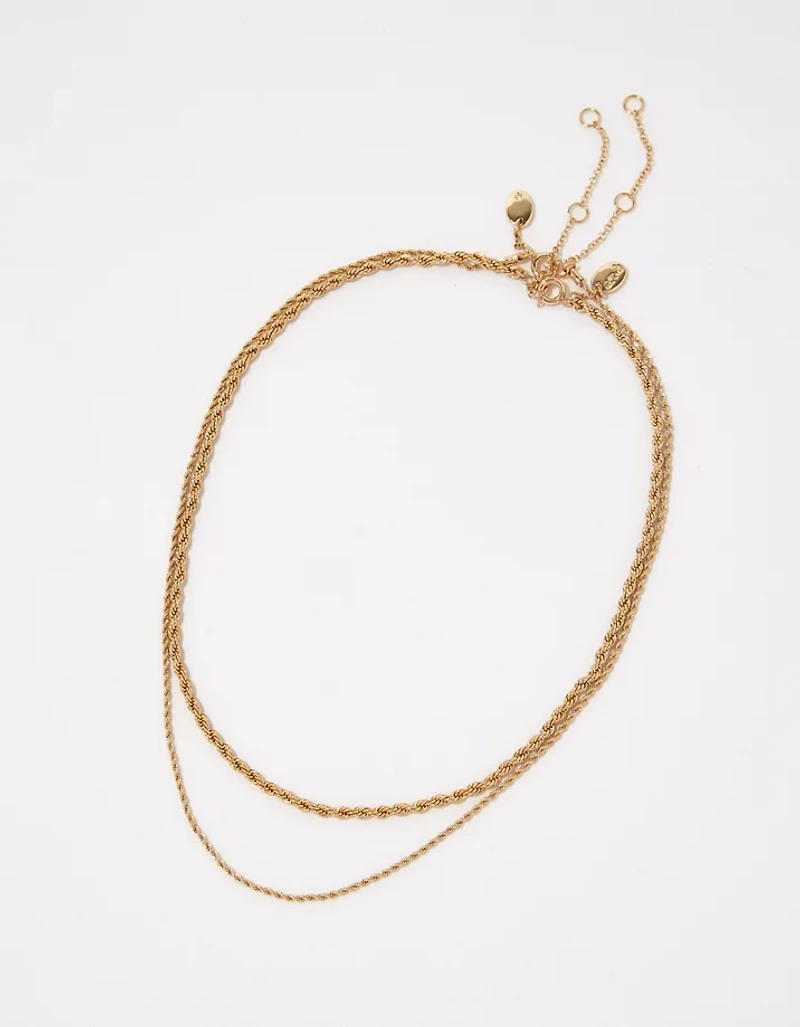 Aerie Rope Chain Statement Necklace