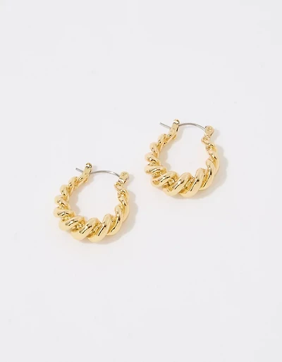 Aerie Twist Dome Hoop Earrings