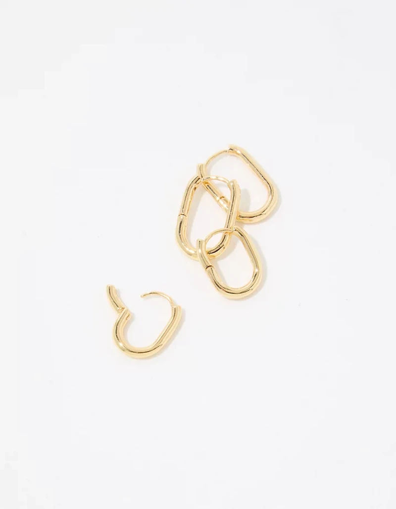 Aerie Chunky Paperclip Hoop Earring Pack