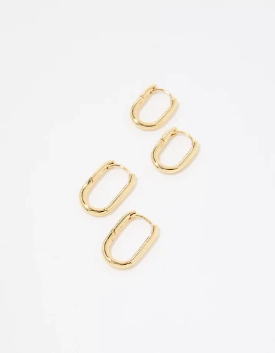 Aerie Chunky Paperclip Hoop Earring Pack