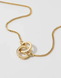 Aerie Mixed Metal Circle Necklace