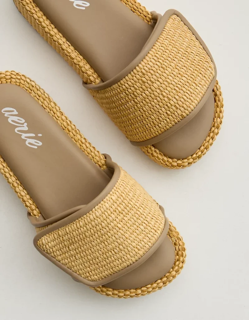 Aerie Straw Sandal