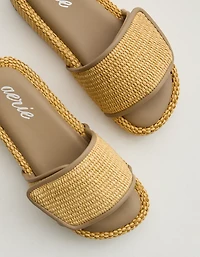 Aerie Straw Sandal