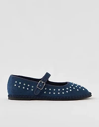 Aerie Denim Espadrille Ballet Flats