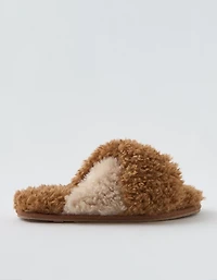 Aerie Fuzzy Criss Cross Slippers