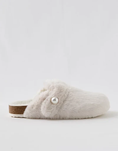 Aerie Faux Fur Cork Bottom Slides