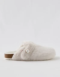 Aerie Faux Fur Cork Bottom Slides