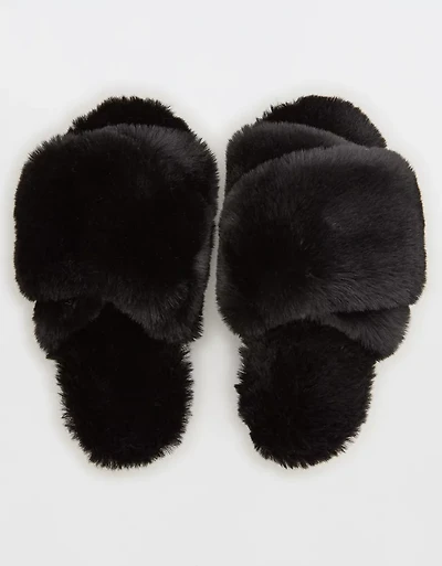 Aerie Fur Slides