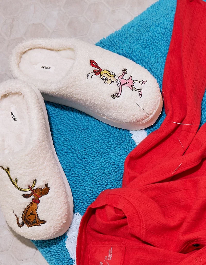 Aerie Sherpa Scuff Slippers