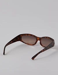Lunettes de soleil écaille de tortue étroites AE