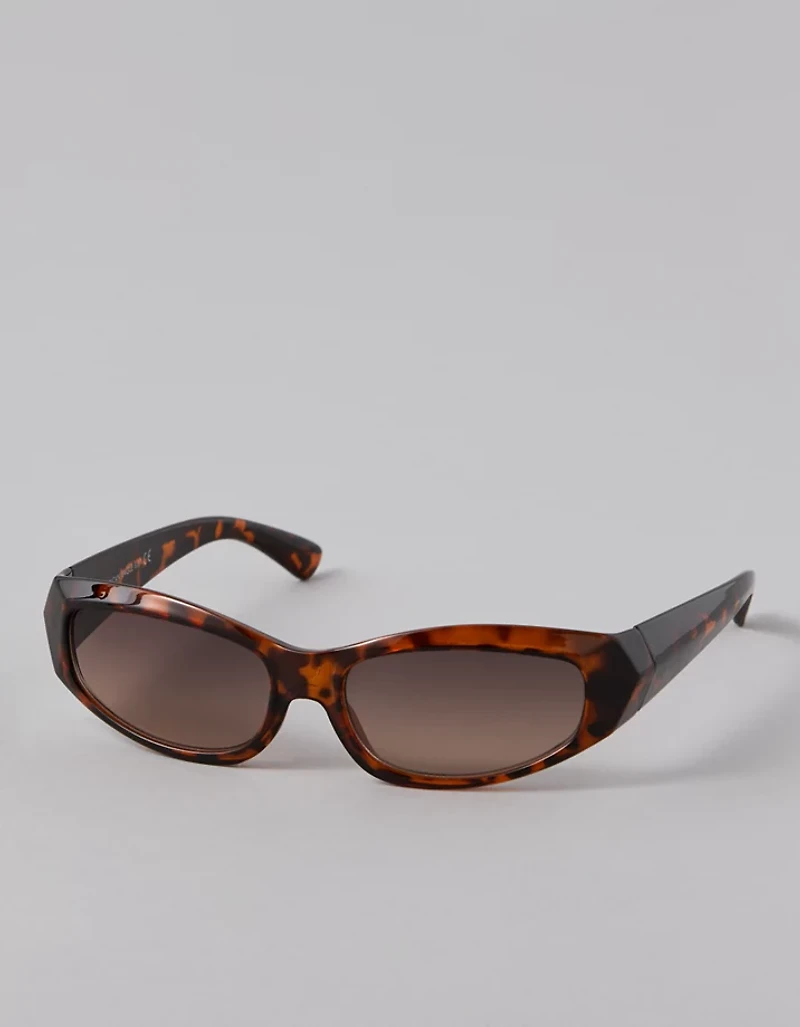 Lunettes de soleil écaille de tortue étroites AE