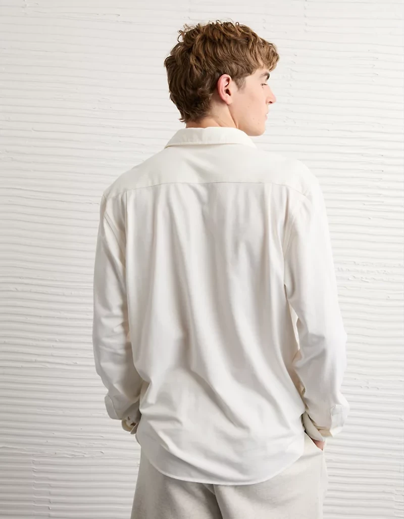 Chemise oxford en piqué extensible AE