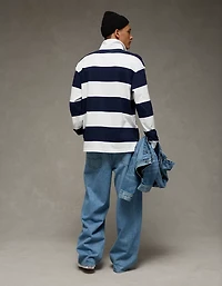 AE Long Sleeve Boxy Rugby Polo Shirt