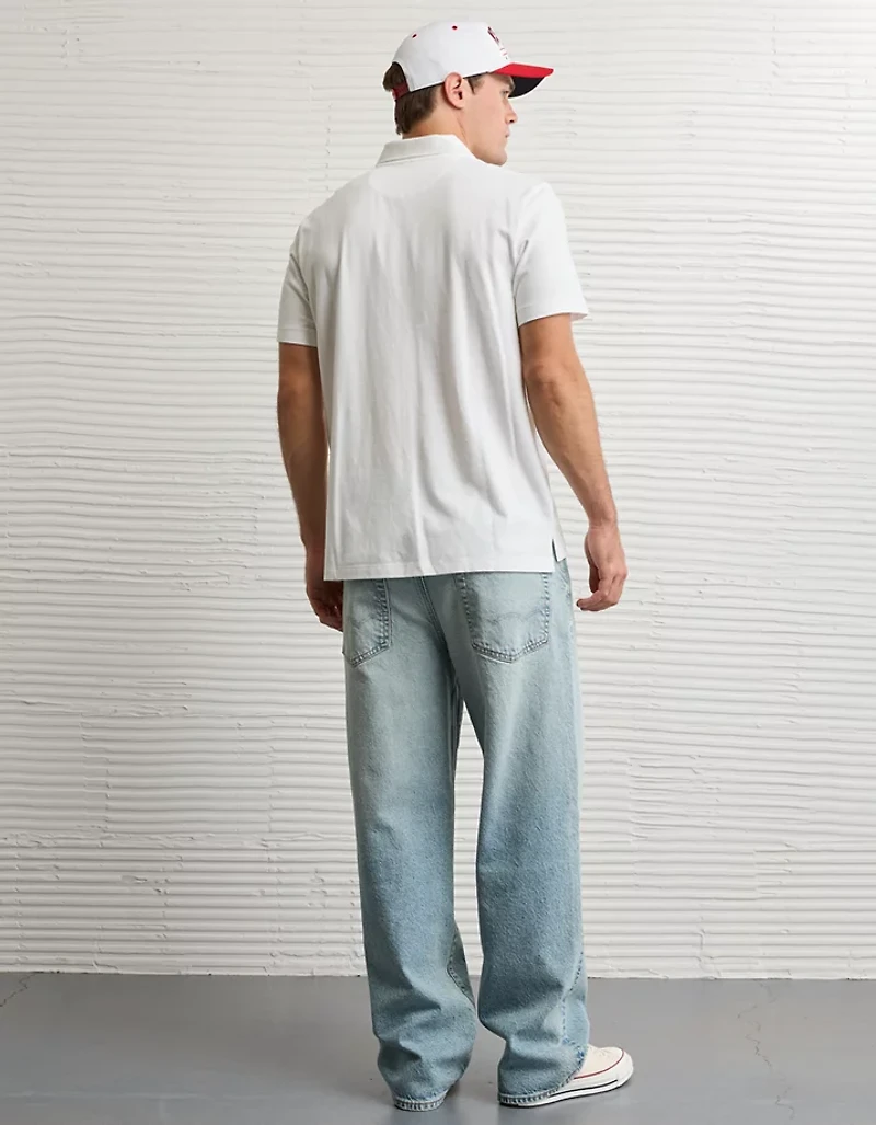 AE 24/7 Wisconsin Badgers Graphic Club Polo Shirt