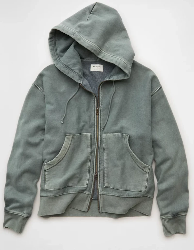 AE Laidback Luxe Full-Zip Hoodie